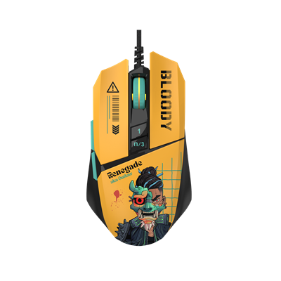 A4Tech Bloody W63 Max Renegade RGB Gaming Mouse - Sunset - Midnight - Proxy Boom 