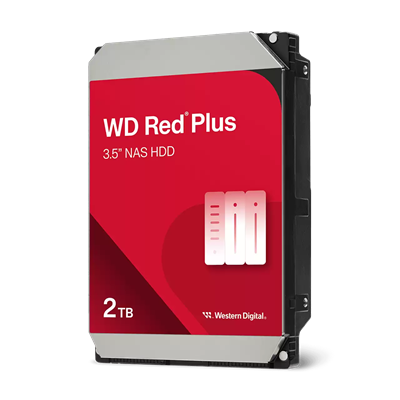 WD Red Plus 2TB Internal NAS 3.5" HDD