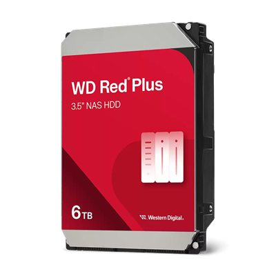 WD Red Plus 6TB Internal NAS 3.5" HDD