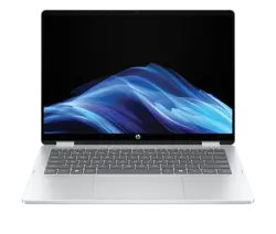 HP OmniBook 5 Flip Laptop 14-FP0013DX Intel Core 5 120U 8GB 512GB SSD 14" 2K Touchscreen x360 Display Backlit KB Win11 Glacier Silver