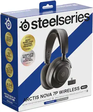 SteelSeries Artics Nova 7P Gen 2 Wireless Gaming Headphone - Black 