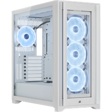 Corsair iCUE 5000X RGB QL Edition Mid-Tower ATX Case — True White