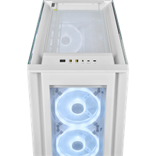Corsair iCUE 5000X RGB QL Edition Mid-Tower ATX Case — True White