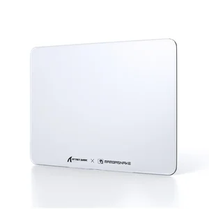 Attack Shark CM05 Tempered Glass Gaming Mousepad - Black Warrior - Black Contours - White Contours - Black - White 