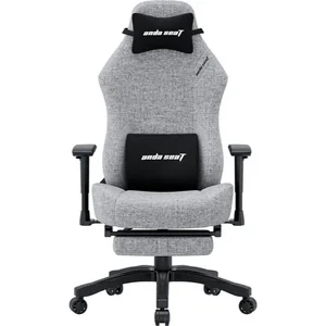 AndaSeat Luna Pro Large Gaming Chair WIth Footrest Grey Fabric - AD18T-44-G-F