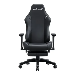 AndaSeat Luna Pro Large Gaming Chair With Footrest Black - AD18T-44-B-PV