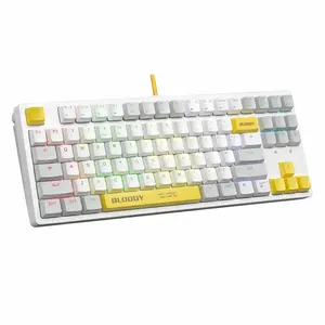 Bloody S87 MKeyboard echanical Switch RGB Gaming - Energy Red - Energy White