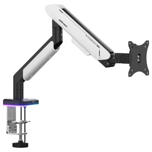 AndaSeat Stealth Pro II RGB SIngle Monitor Arm Black/White - AD-W-A9X-1S-BW