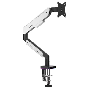 AndaSeat Stealth Pro II RGB SIngle Monitor Arm Black/White - AD-W-A9X-1S-BW
