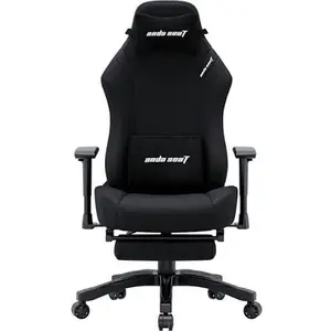 AndaSeat Luna Pro Large with Footrest Gaming Chair Black Fabric - AD18T-44-B-F