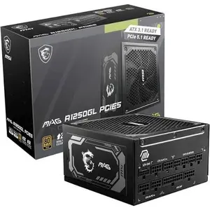 MSI MSG A1250GL 1250W PCIE5 80Plus Gold Power Supply 