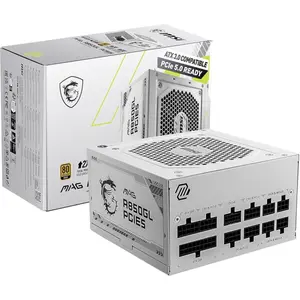 MSI MAG A850GL PCIE 5 850W Power Supply - White