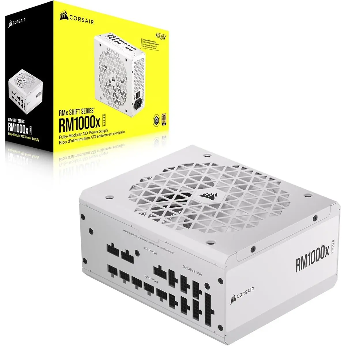 Corsair RM1000x Shift Fully Modular ATX Power Supply - White