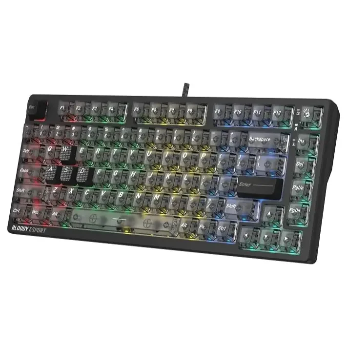 Bloody MS76 Magnetic Hall Effect Switch Gaming Keyboard - Stellar Black 