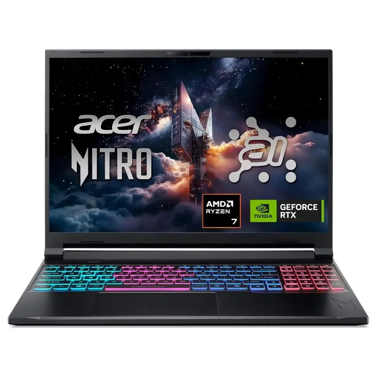 Acer Nitro V 16S ANV16S-41-R94F AMD Ryzen 7 260 16GB 512GB SSD 16" WUXGA 180Hz Display Nvidia RTX 5050 8GB Backlit KB Win11 Black (Official Warranty)