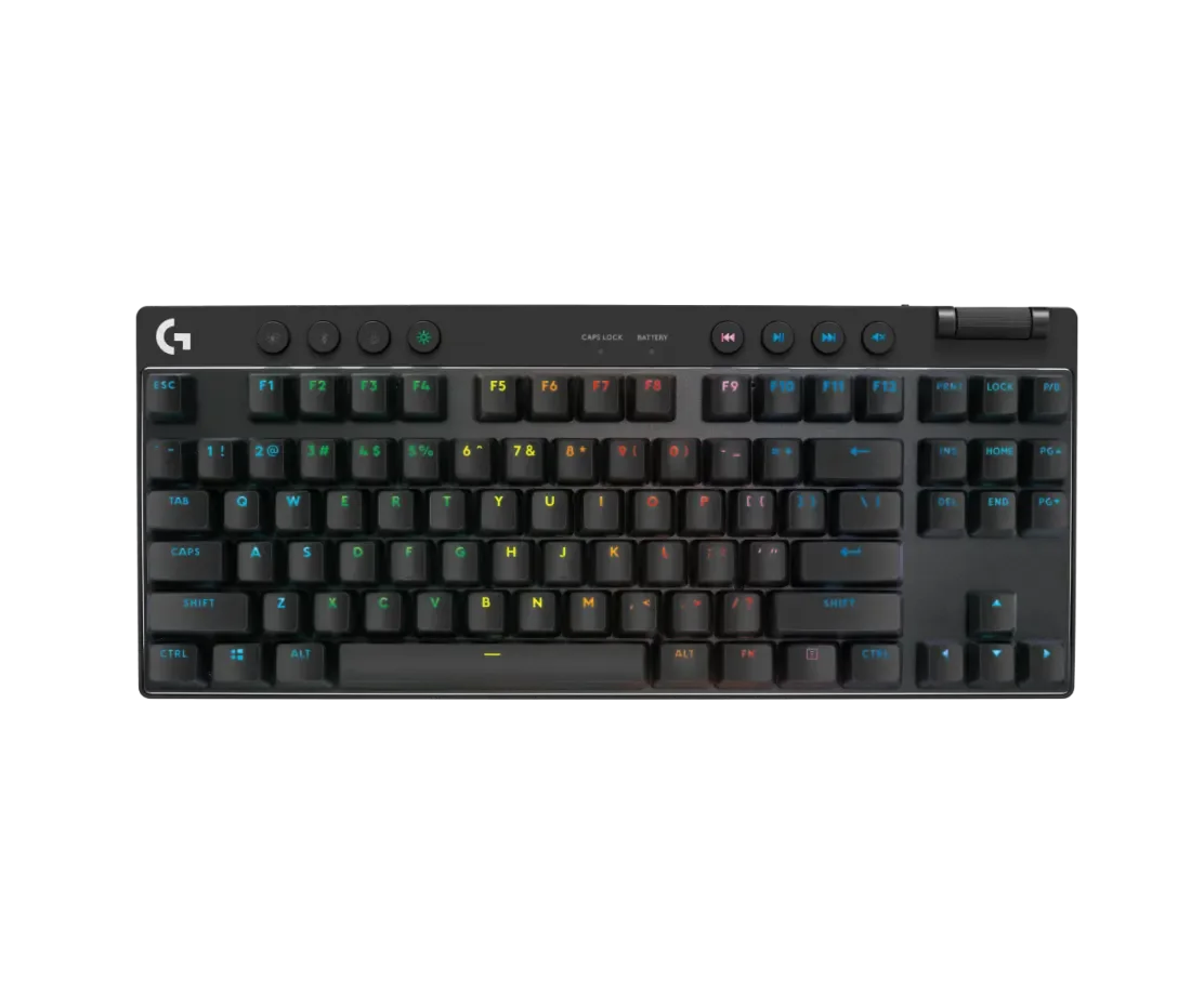 Logitech PRO X TKL Lightspeed Mechanical Tactile Wireless Keyboard- Black 