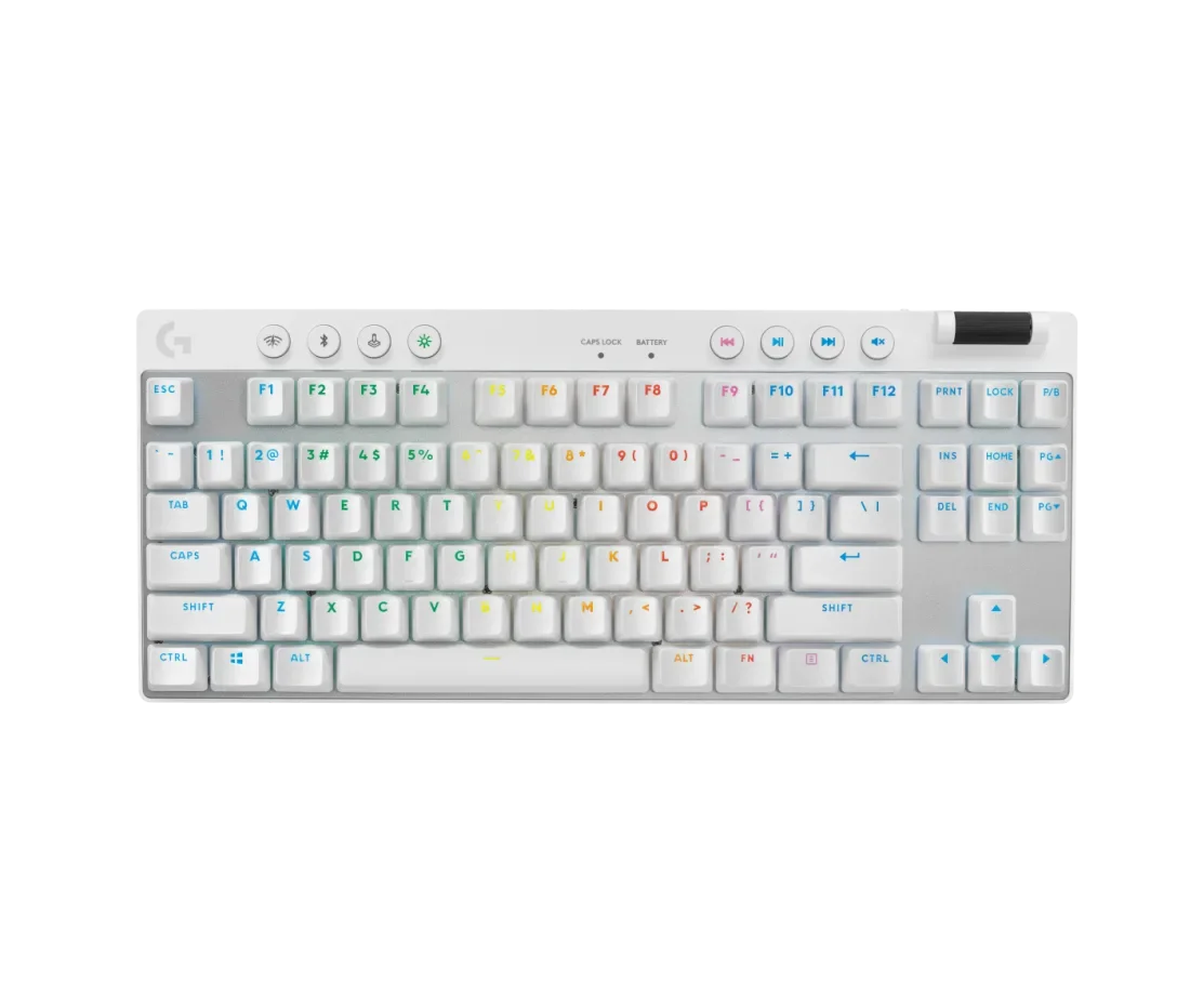 Logitech PRO X TKL Lightspeed Mechanical Tactile Wireless Keyboard- White 