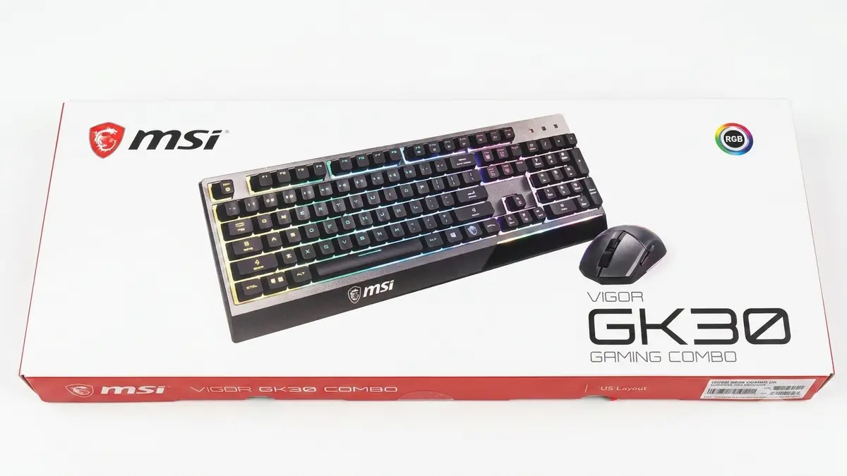 MSI Vigor GK30 Combo US Wired Gaming Keyboard