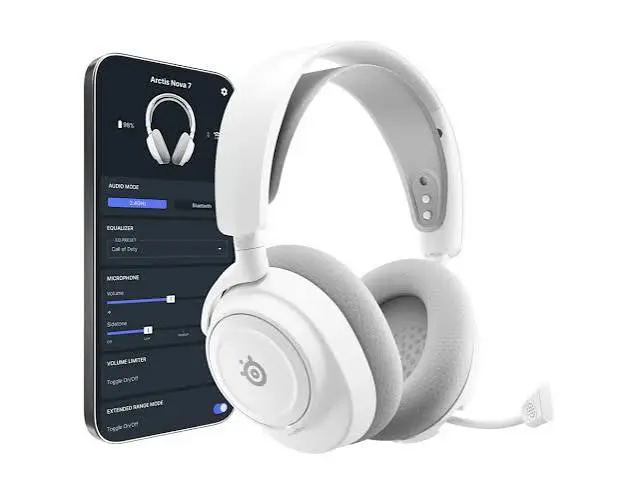SteelSeries Artics Nova 7 Gen 2 Wireless Gaming Headphone - White