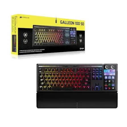 Corsair Galleon 100 SD Stream Deck RGB Integrated Mechanical Wired Gaming Keyboard 