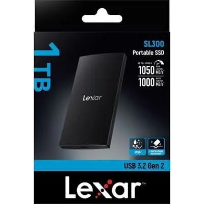 Lexar SL300 1TB Portable SSD | 1050MB/s Speed | Buy Online at
