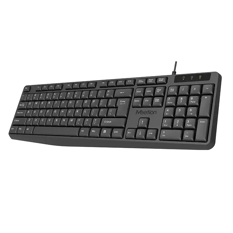 Meetion K200 Membrane USB Wired Keyboard - Black 