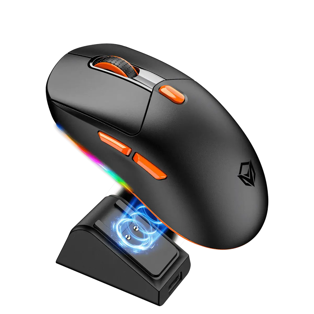 Meetion GW38 Wireless Gaming Mouse With Magnetic Charging Dock - Black 