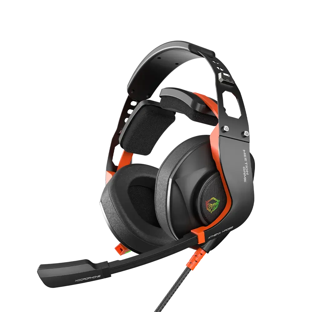 Meetion HP099 RGB Backlit Gaming Headset - Black + Orange