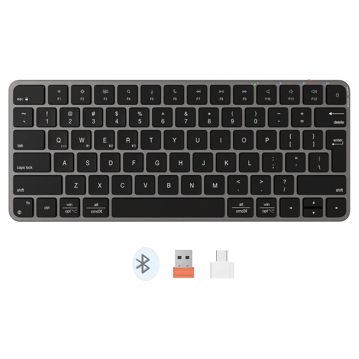 Meetion K210 Ultra Slim Wireless Keyboard - Black 