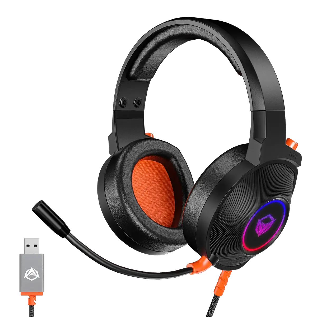 Meetion HP012 Virtual 7.1 Surround Sound Gaming Headset - Black 