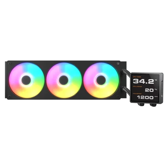 COUGAR Poseidon Vistek Pro RGB 3.95" Display LCD 360mm  - Black - White 