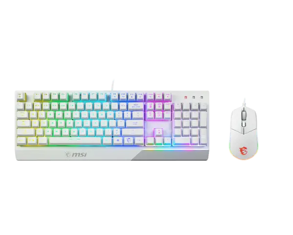 MSI Vigor GK30 Combo US Wired Gaming Keyboard - White 