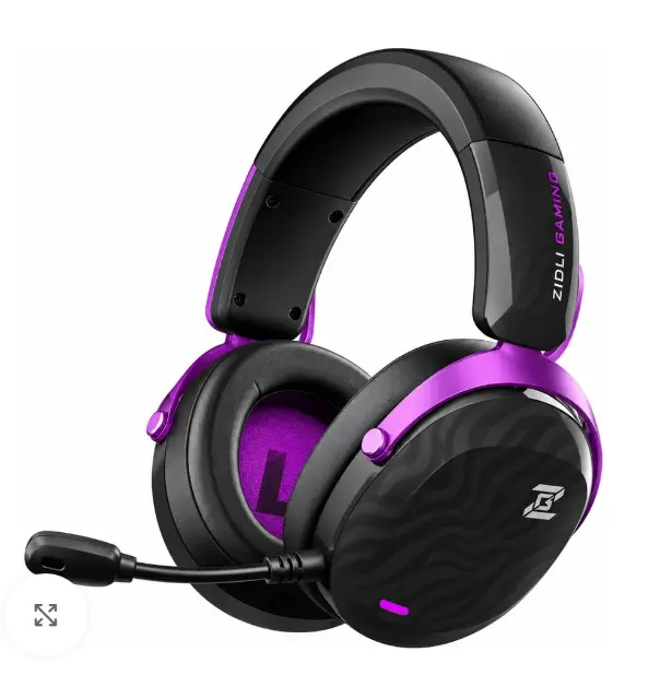 Zidli Wireless Gaming Headphone - Black/Purple