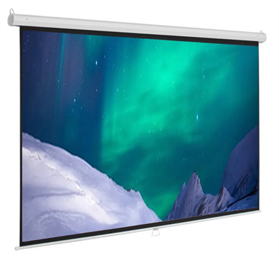 Projector Screen 120-Inch Manual 6X8 Feet 4:3MW Speed-X (Fine Quality)
