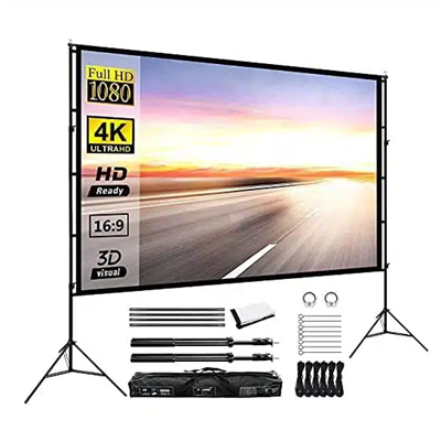 Speed-X Projector Screen 150 Inch Tripod Potable Double Stand 8×10 Feet 4:3MW