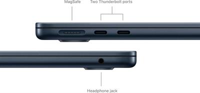 Apple Macbook Air 13" MXCR3LL/A Apple M3 Chip 8-core CPU, 10-core GPU, 16GB memory, 512GB SSD, 13.6-inch LED-backlit display with IPS technology, macOS Sonoma 14, Space Grey