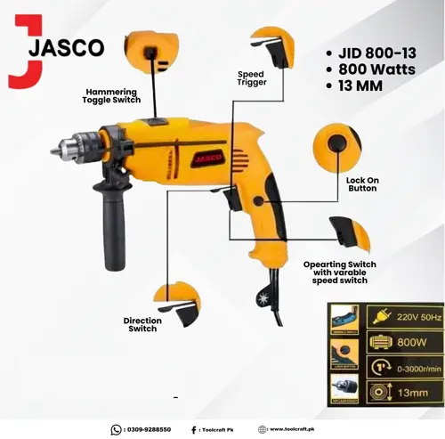 JASCO DRILL JID-13 800 WATTS - 13MM Drill Machine 