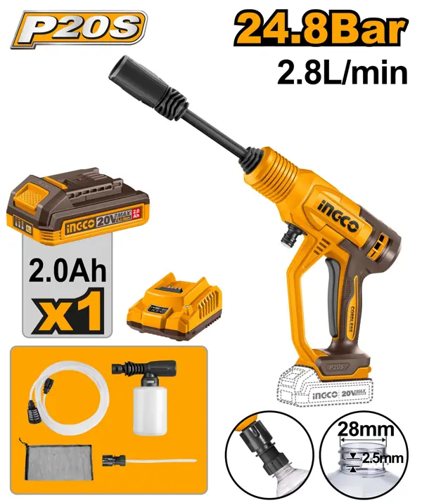  Cordless pressure washer - CPWLI20362