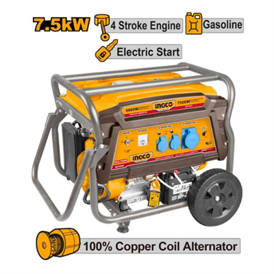 Ingco Generator - GE75006 - 7.5 KW 8.5kva