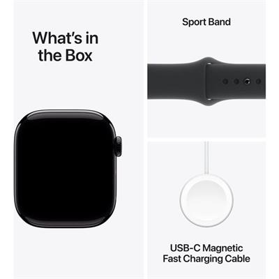 Apple Watch Series 10 GPS 46mm Jet Black Aluminum Case with Black Sport Band