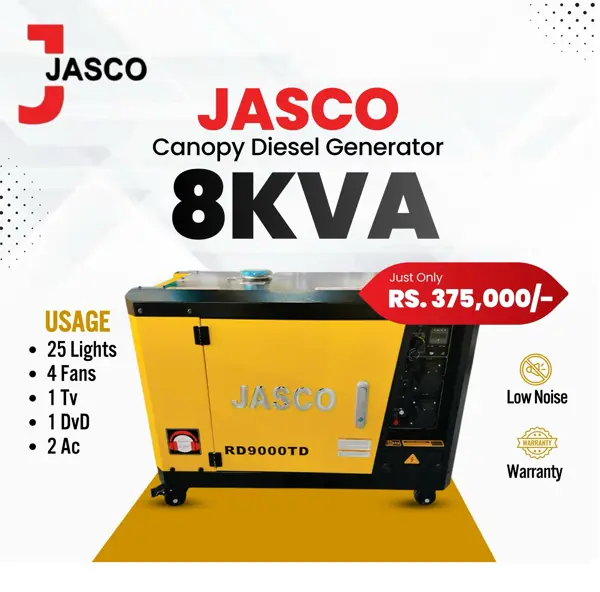 Jasco Generator 8 KVA - Silent Series JD9000BSD