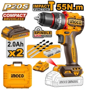 INGCO- Compact Brushless Cordless Impact Drill - CIDLI20558