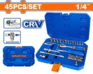  45 Pcs 1/4" socket set-WST4D45