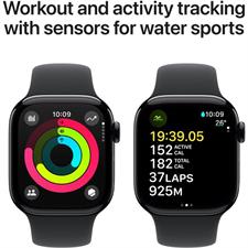 Apple Watch Series 10 GPS 46mm Jet Black Aluminum Case with Black Sport Band