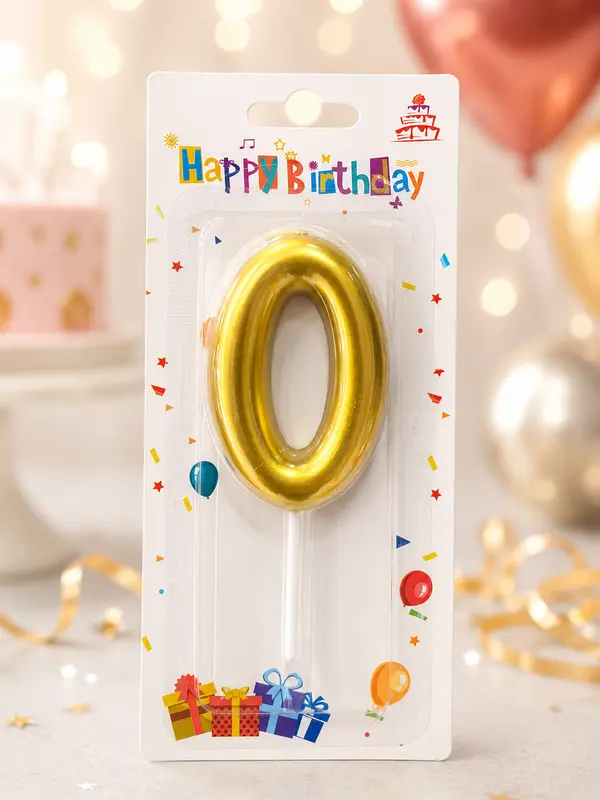 Gold Numerical Candles 