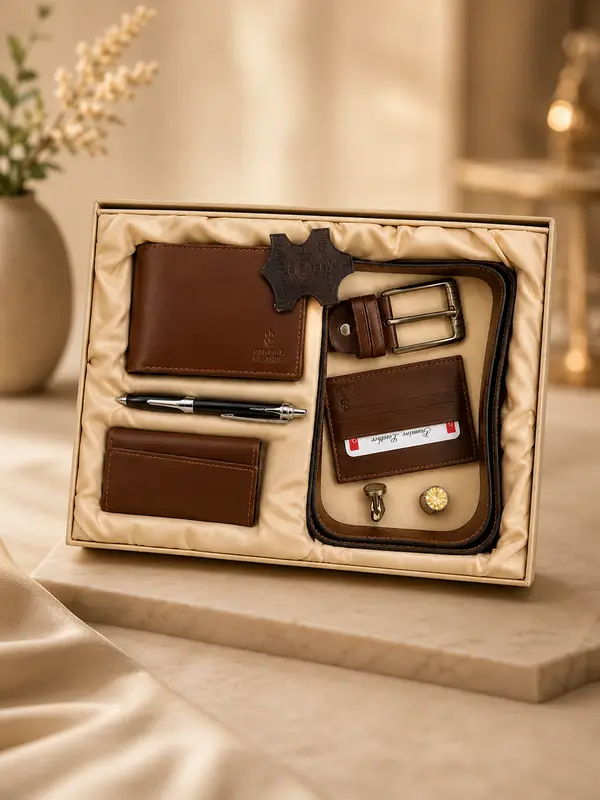 6-in-1 Men's Leather Gift Box