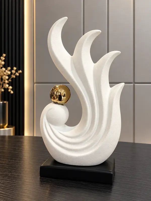 Modern Art Flame Centerpiece Statue