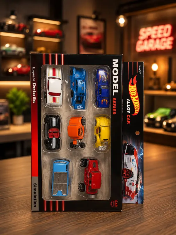 Exclusive Hot Wheels 8-Car Alloy Collection