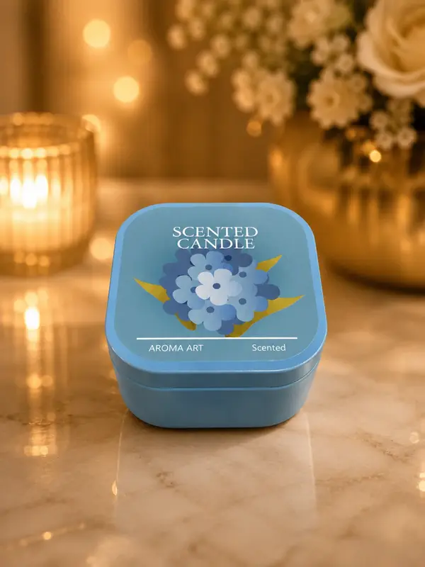 Decorative Flower-Themed Scented Candles