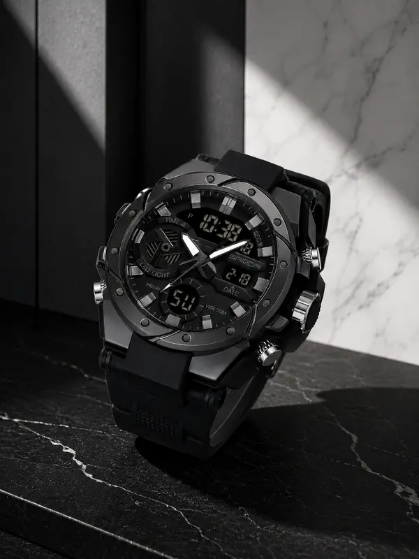 SANDA Sports Watch For Men - Black Edition
